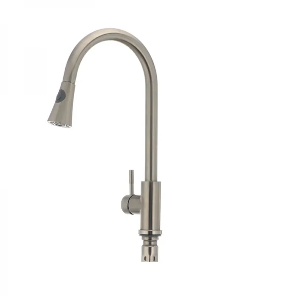 Смеситель для кухни с выдвижной лейкой Mixxus SUS-014-B из нерж. стали SUS304 (SS2816)