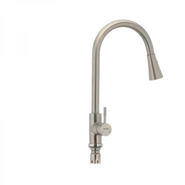 Смеситель для кухни с выдвижной лейкой Mixxus SUS-014-B из нерж. стали SUS304 (SS2816)