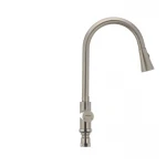 Смеситель для кухни с выдвижной лейкой Mixxus SUS-014-B из нерж. стали SUS304 (SS2816)