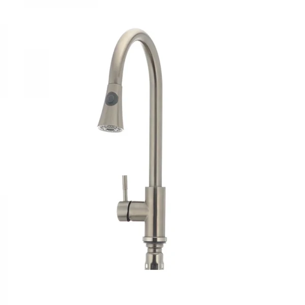 Смеситель для кухни с выдвижной лейкой Mixxus SUS-014-B из нерж. стали SUS304 (SS2816)