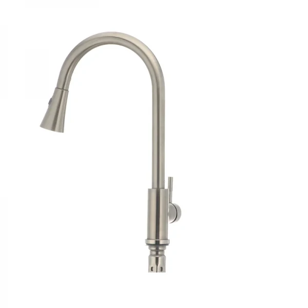 Смеситель для кухни с выдвижной лейкой Mixxus SUS-014-B из нерж. стали SUS304 (SS2816)