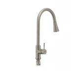 Смеситель для кухни с выдвижной лейкой Mixxus SUS-014-B из нерж. стали SUS304 (SS2816)