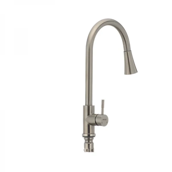 Смеситель для кухни с выдвижной лейкой Mixxus SUS-014-B из нерж. стали SUS304 (SS2816)