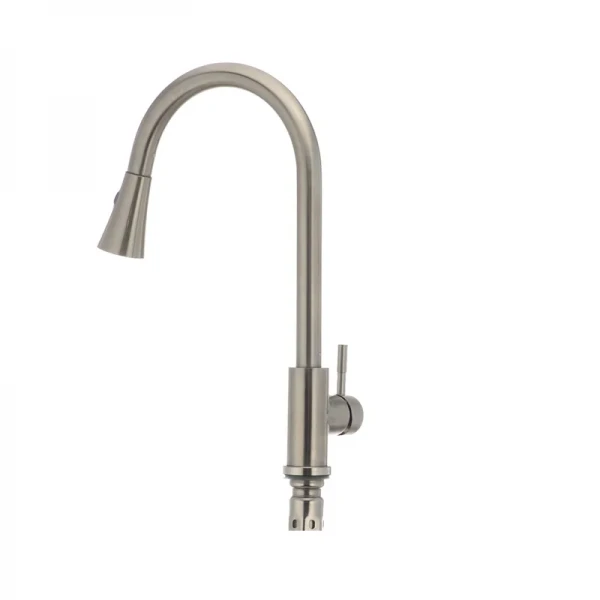 Смеситель для кухни с выдвижной лейкой Mixxus SUS-014-B из нерж. стали SUS304 (SS2816)