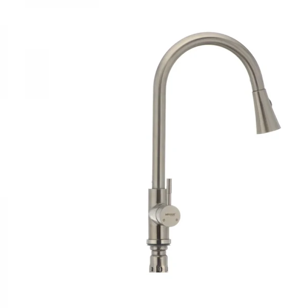 Смеситель для кухни с выдвижной лейкой Mixxus SUS-014-B из нерж. стали SUS304 (SS2816)