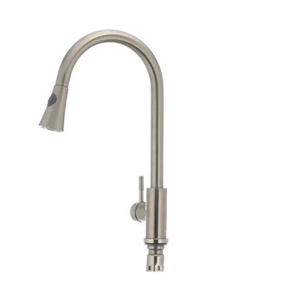 Смеситель для кухни с выдвижной лейкой Mixxus SUS-014-B из нерж. стали SUS304 (SS2816)