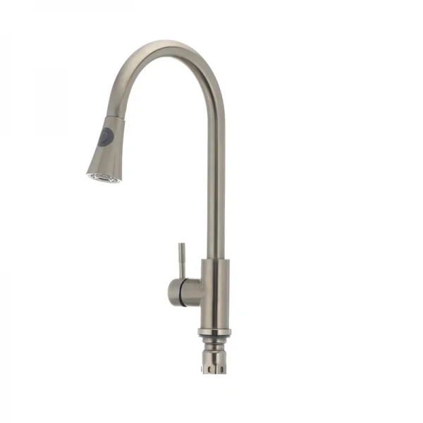 Смеситель для кухни с выдвижной лейкой Mixxus SUS-014-B из нерж. стали SUS304 (SS2816)