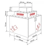 Koer Острів піраміда для змішувачів H1150*1000*1000 (ST1967)