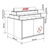 Koer Острів подвійний для змушувачів H960*950*900 (ST1972)