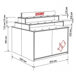 Koer Острів подвійний для змушувачів H960*950*900 (ST1972)