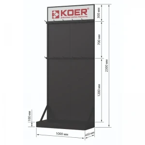Стенд виставковий Koer ESFD-01 для душових трапів із задньою панеллю H2300*1000*450 (ST5641)