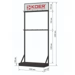 Стенд выставочный Koer ESFD-02 для душевых трапов без задней панели H2300*1000*450 (ST5642)