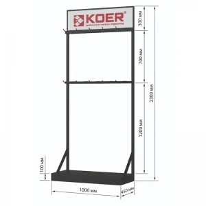 Стенд виставковий Koer ESFD-02 для душових трапів без задньої панелі H2300*1000*450 (ST5642)