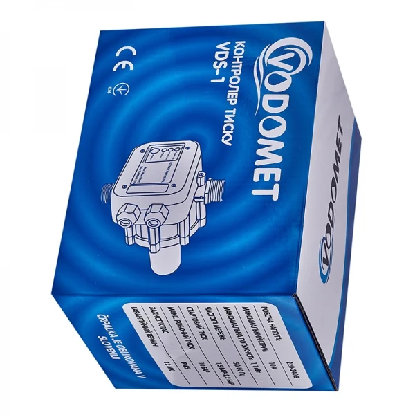 Контроллер давления Vodomet VDS-1 электронный для насоса 1,1 кВт, 1", с кабелем (VO4200)