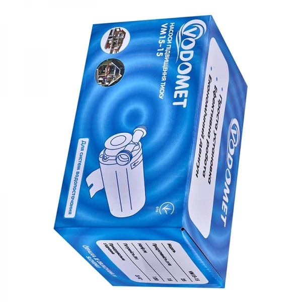 Насос повышения давления Vodomet VM15-15 Н=15М, Q=1,5кбМ, P=120Вт (корпус – нерж) (VO4206)