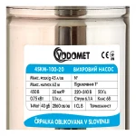 Насос свердловинний вихровий Vodomet 4SKM-100-20 Н=62М, Q=2,7кбМ, P=0,75кВт, вбуд. конденс.20м каб.(VO4301)