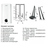 Водонагреватель "Плоский" Mixxus EWH-04080 Flat Dry накопитель. 80 л, сухой тен 2 kW (WH0018)