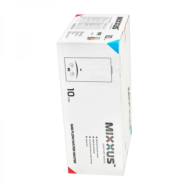 Газова колонка MIXXUS GWH-0310 BASIC GLASS димохідна 10 л/хв (панель зі скла з малюнком) (WH0024)