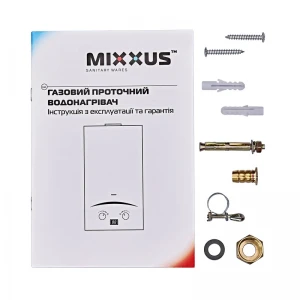 Газовая колонка MIXXUS GWH-0510 BASIC GLASS дымоходная 10 л/мин (панель из стекла с рисунком) (WH0026)