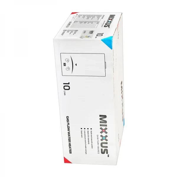 Газовая колонка MIXXUS GWH-0610 BASIC GLASS дымоходная 10 л/мин (панель из стекла с рисунком) (WH0027)