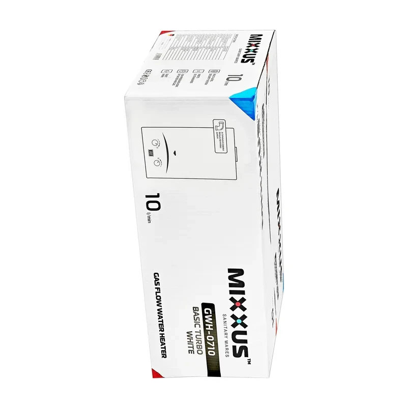 Газовая колонка Mixxus GWH-0710 BASIC TURBO WHITE турбированная 10 л/мин (WH0028)