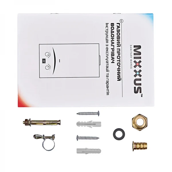 Газова колонка Mixxus GWH-0112 BASIC WHITE димохідна 12 л/хв (WH0029)