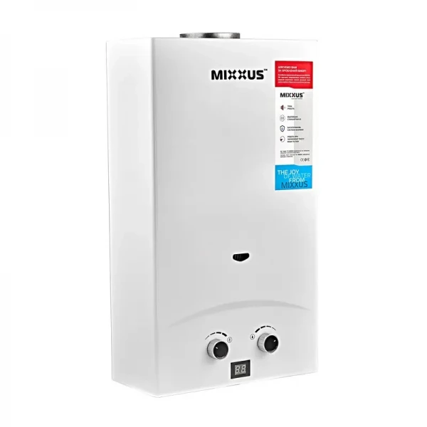 Газовая колонка Mixxus GWH-0112 BASIC WHITE дымоходная 12 л/мин (WH0029)