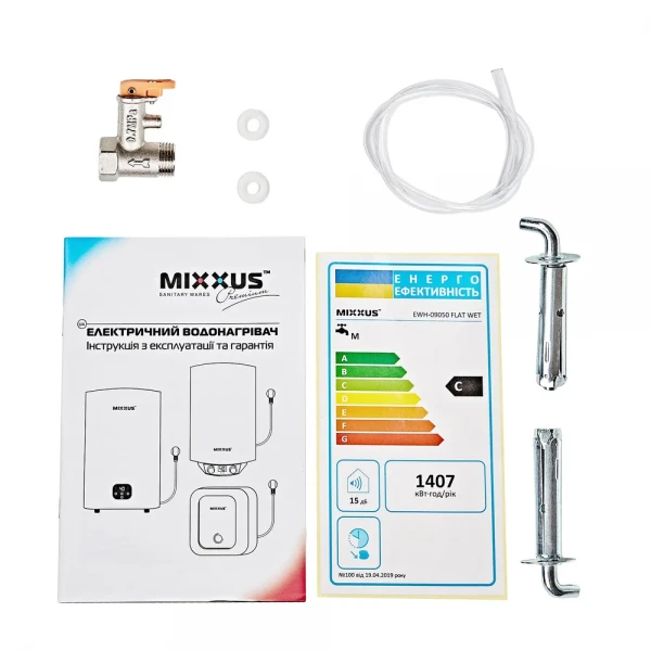 Водонагреватель "Плоский" MIXXUS EWH-10080 FLAT DRY накопительный 80 л, сухой тен 2 kW (WH0598)