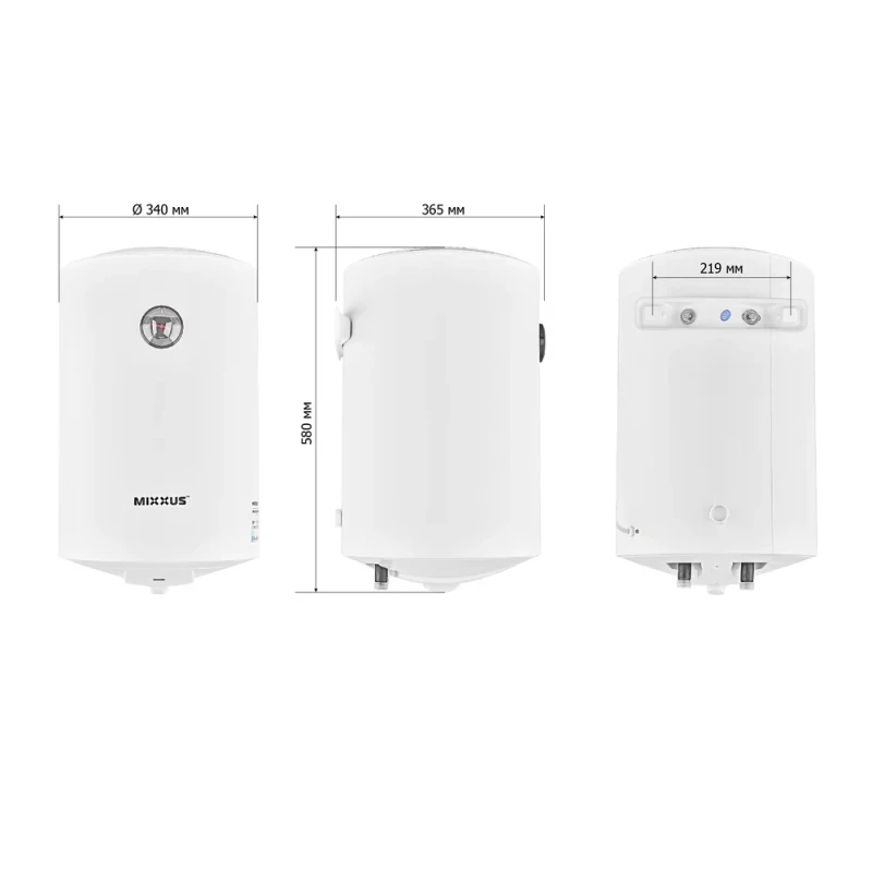 Водонагреватель "Цилиндр" MIXXUS EWH-07030 ROUND WET накопительный 30 л, мокрый тен 1,5 kW (WH0600)