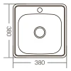 Мойка кухонная Zerix Z3838-06-160E (Satin) (ZM0555)