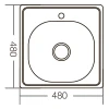 Мойка кухонная Zerix Z4848-06-160D (decor) (ZM0558)