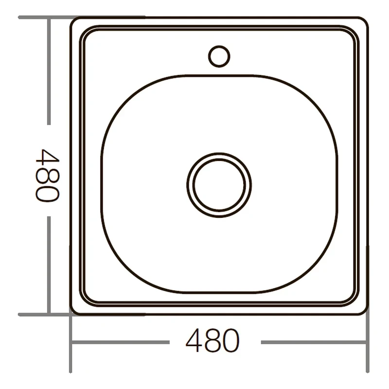 Мойка кухонная Zerix Z4848-06-160D (decor) (ZM0558)