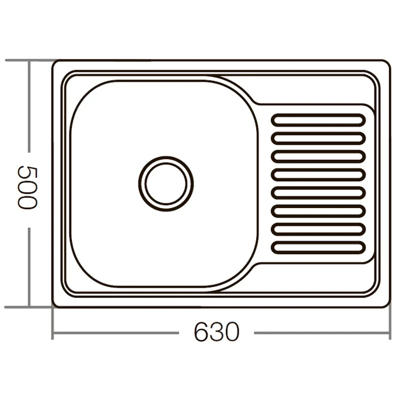 Мойка кухонная Zerix Z6350-06-160E (Satin) (ZM0561)