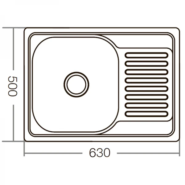 Мийка кухонна Zerix Z6350-08-180D (decor) (ZM0564)