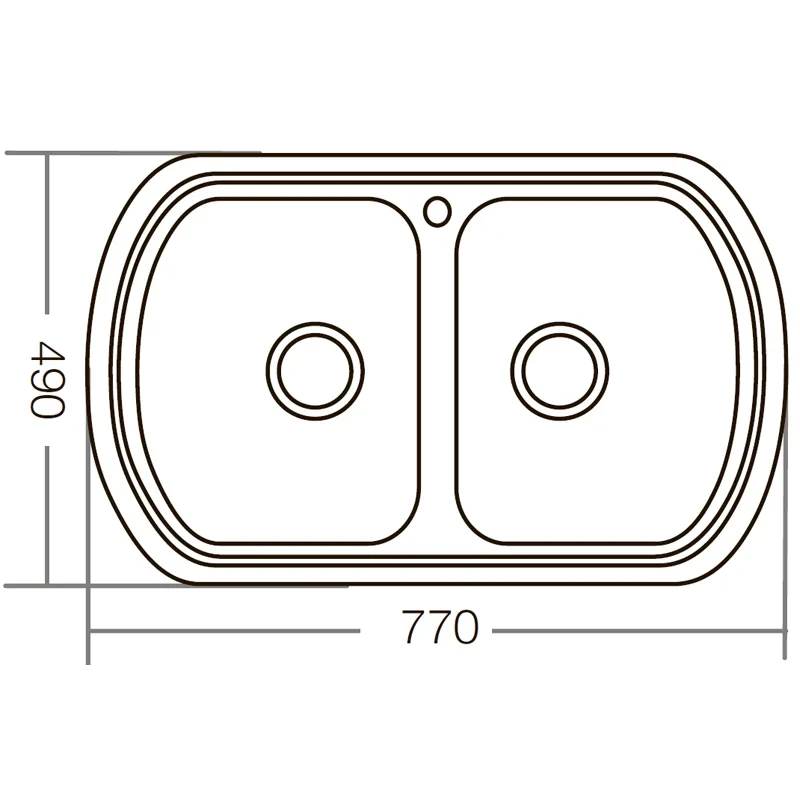 Мойка кухонная Zerix Z7749-08-180E (Satin) (ZM0565)