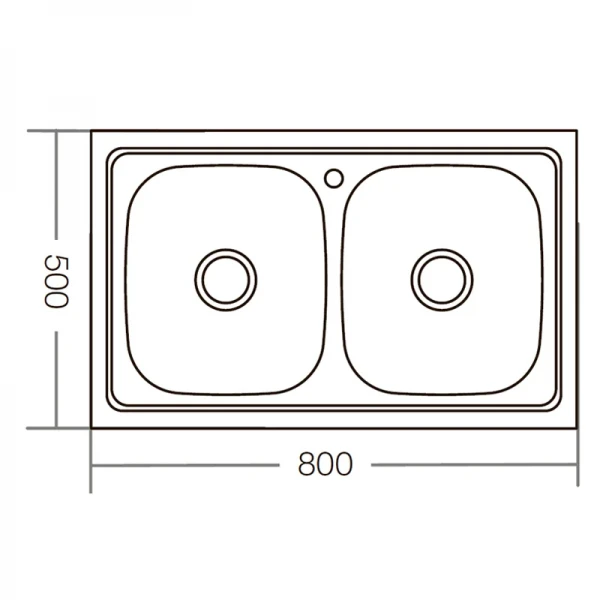 Мийка кухонна ZERIX Z8050D-08-180E DOUBLE (satin) (ZM0569)