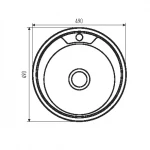 Кухонна мийка Zerix Z490-06-170D (decor) (ZM0579)