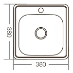 Мийка Zerix Z3838-06-160D (decor) (ZM0601)
