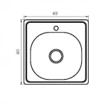 Мийка ZERIX Z4848-06-160D (decor) (ZM0603)