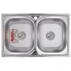 Мойка кухонная Zerix Z8050D-08-180MD Double (micro decor) (ZM0613)