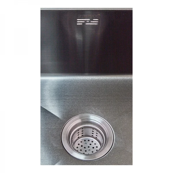 Мийка Zerix ZH4843B-215 (3.0/1.0) PVD-Black з сушаркою для посуду (ZM5555)