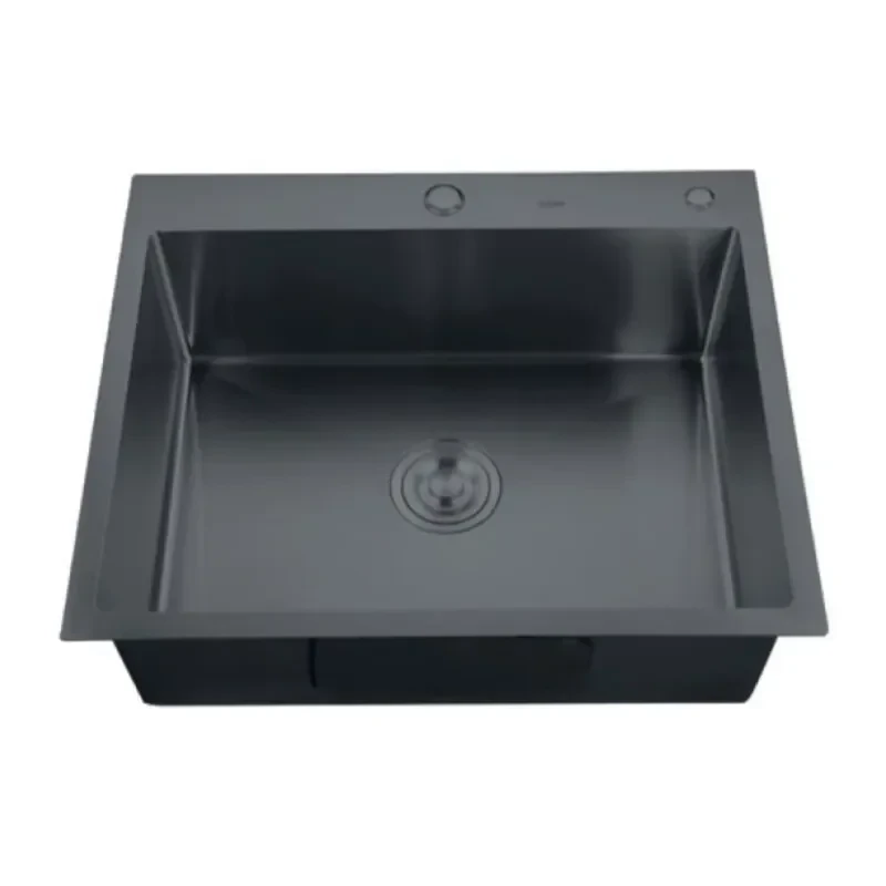Мойка Zerix ZH5045B-215 (3.0/1.0) PVD-Black с диспенсером и сушилкой для посуды (ZM5557)