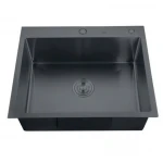 Мийка з диспенсером та сушаркою для посуду Zerix ZH6050B-215 (3.0/1.0) PVD-Black (ZM5563)