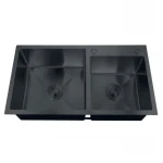 Мийка з диспенсером та сушаркою для посуду Zerix ZH7843DB-215 (3.0/1.0) PVD-Black (ZM5571)