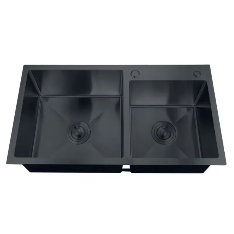 Мойка с диспенсером и сушилкой для посуды Zerix ZH7843DB-215 (3.0/1.0) PVD-Black (ZM5571)