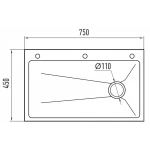 Мийка Zerix ZH7545-SET-05 NANO-SILVER (3.0/0.8) з нерж. сталі, комплект (нержавійка) (ZM5583)