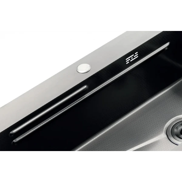 Мойка Zerix ZH7545-SET-05 DECOR NANO-SILVER (3.0/0.8) с нерж. стали, комплект (нержавейка) (ZM5584)