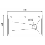 Мойка Zerix ZH8045-SET-05 NANO-BLACK (3.0/0.8) с нерж. стали, комплект (графит) (ZM5585)