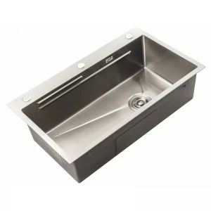 Мийка Zerix ZH6845-SET-05 Decor Nano-Silver (3.0/0.8) з нерж. сталі комплект (нержавійка) (ZM5589)