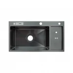 Мойка Zerix ZH8245-SET-08 Micro Decor Graphite из нержавеющей стали (цвет графит) (ZM5594)